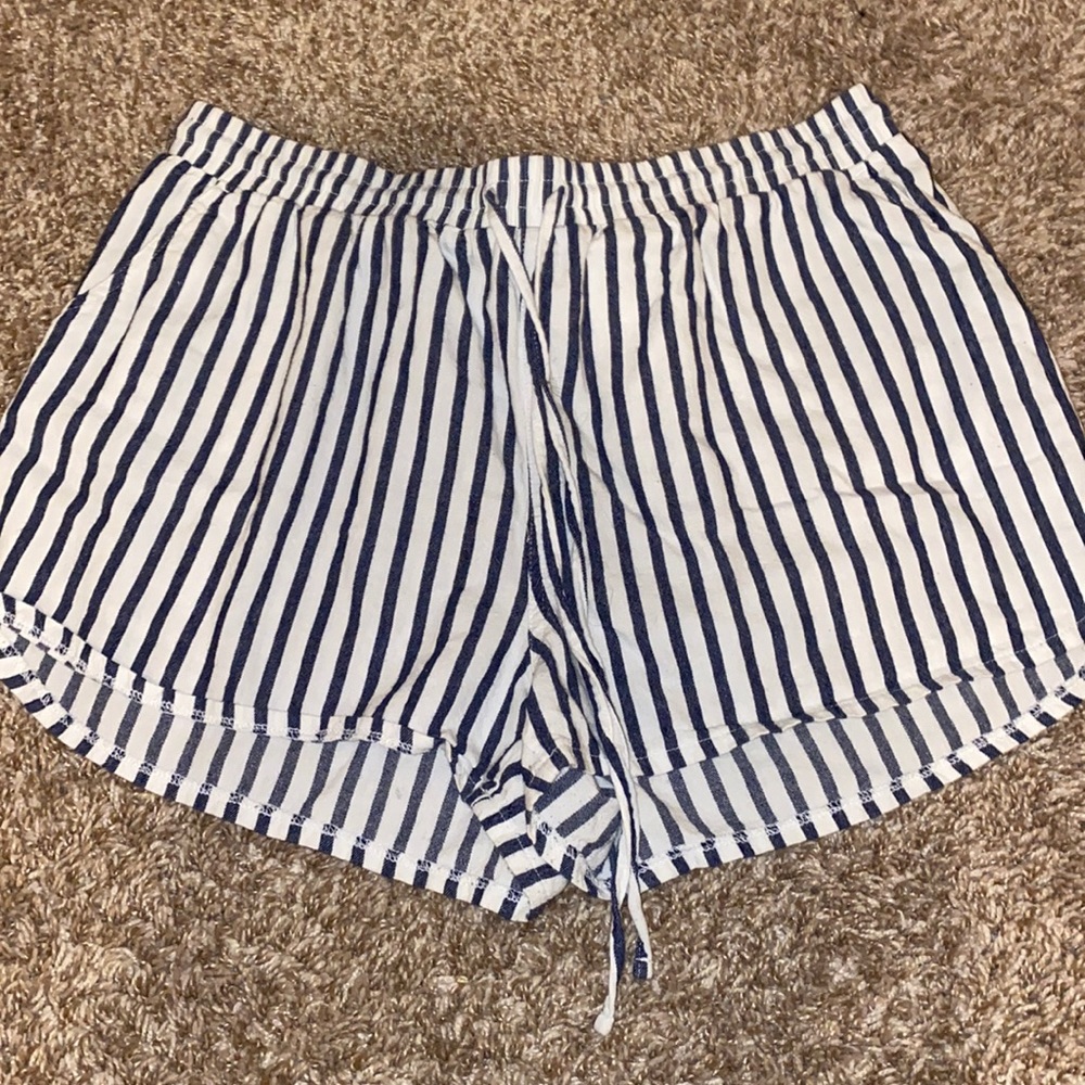 Striped Drawstring Shorts